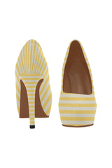 Aspen Gold Mini Stripes Women's High Heels (Model 044) - Objet D'Art