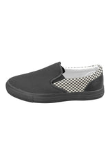 Circles in Squares Men's Slip-on Canvas Shoes (Model 019) - Objet D'Art