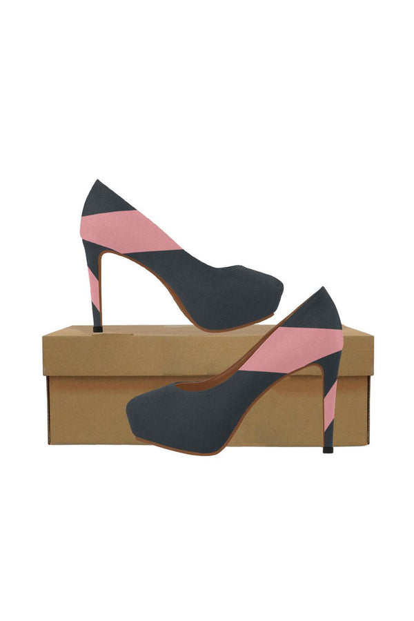 Bold Pink Stripe Women's High Heels - Objet D'Art Online Retail Store