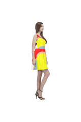 Primary Colored Thea Sleeveless Skater Dress - Objet D'Art Online Retail Store