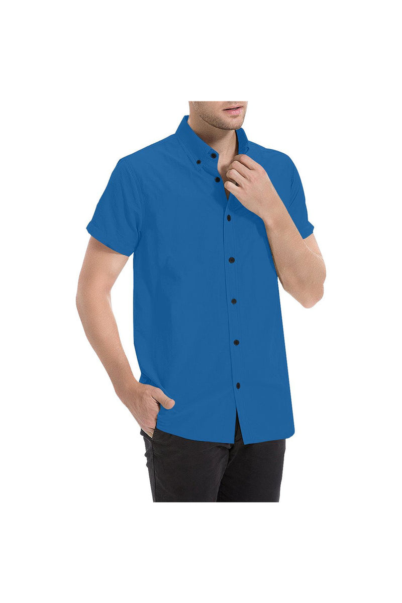 Princess Blue Men's All Over Print Short Sleeve Shirt/Large Size (Model T53) - Objet D'Art