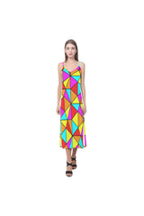 Fiesta V-Neck Open Fork Long Dress - Objet D'Art