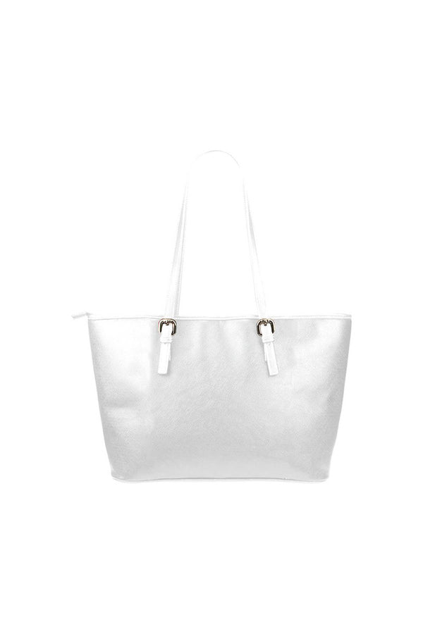 White Leather Tote Bag/Small - Objet D'Art