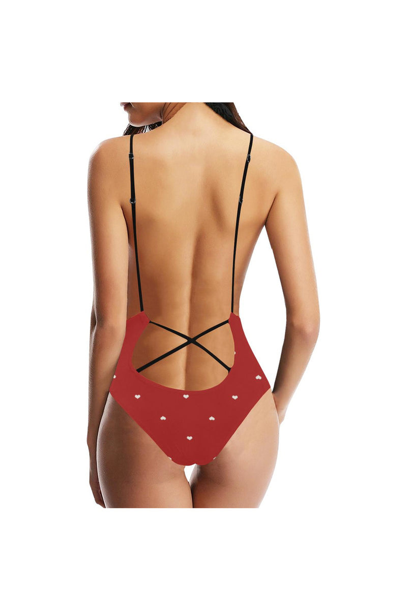 My Valentine Sexy Lacing Backless One-Piece Swimsuit - Objet D'Art Online Retail Store