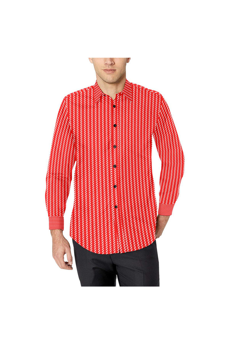 Classic Striped Men's All Over Print Casual Dress Shirt (Model T61) - Objet D'Art