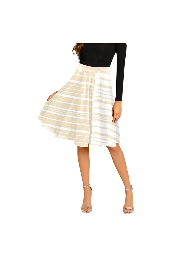 Striped  Melete Pleated Midi Skirt - Objet D'Art