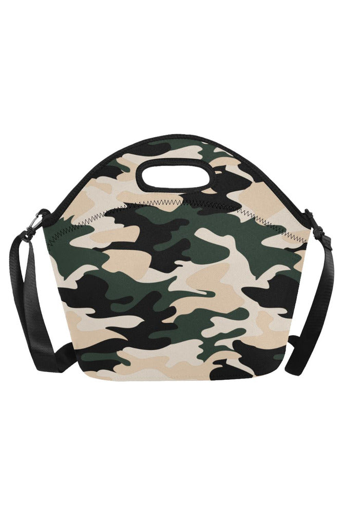 camo lunch bag Neoprene Lunch Bag/Large (Model 1669) - Objet D'Art