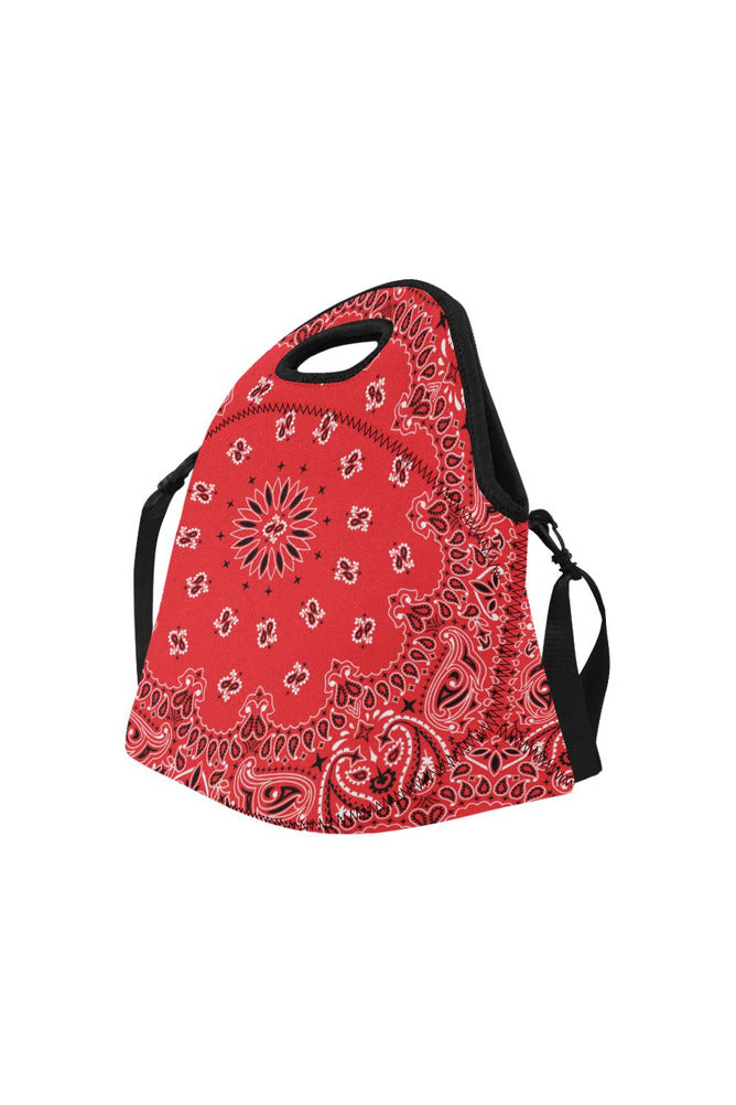 red bandana Neoprene Lunch Bag/Large (Model 1669) - Objet D'Art