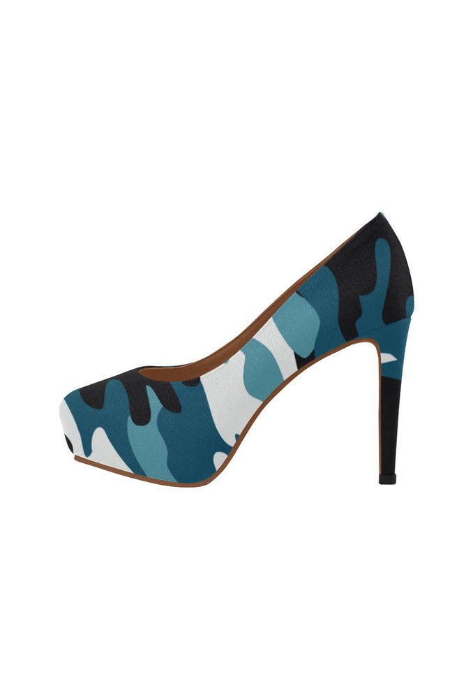 camo contrast heel Women's High Heels (Model 044) - Objet D'Art