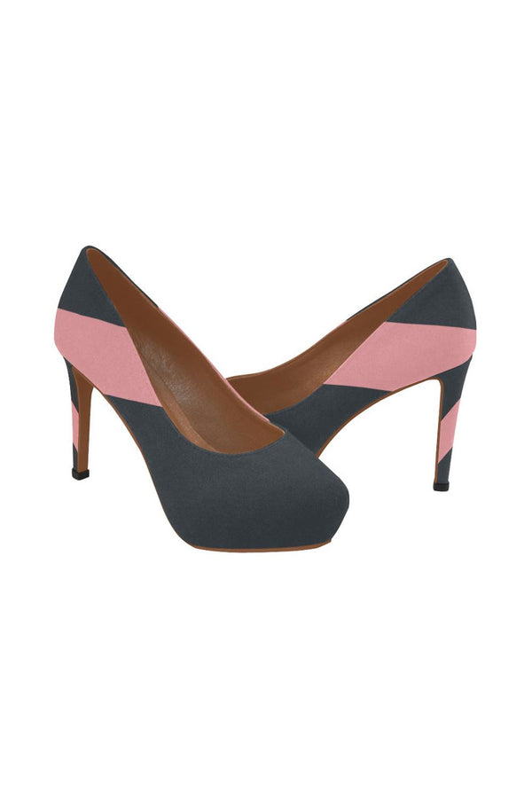 Bold Pink Stripe Women's High Heels - Objet D'Art Online Retail Store