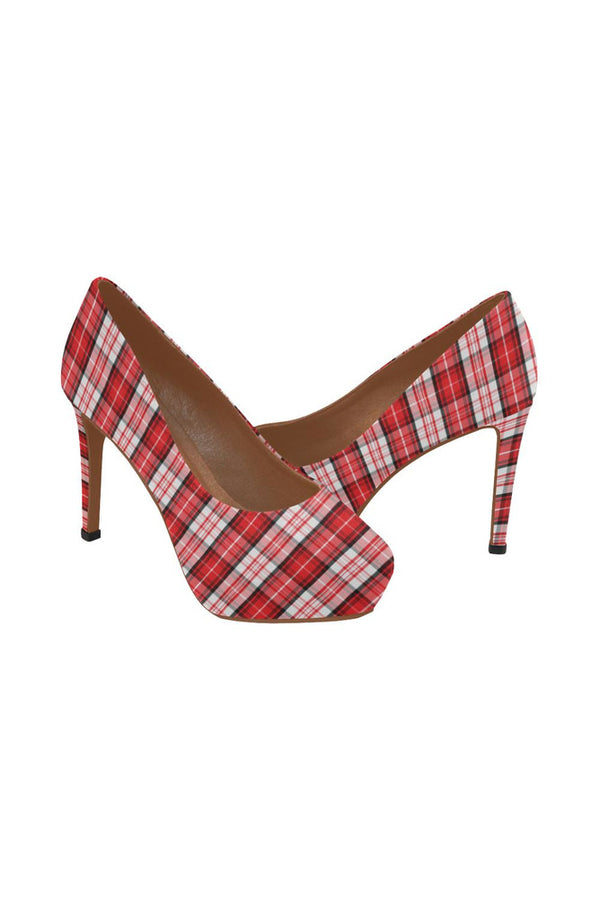 tartan heel Women's High Heels (Model 044) - Objet D'Art