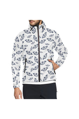wht butterfly H23 HOOD LR Unisex All Over Print Windbreaker (Model H23) - Objet D'Art