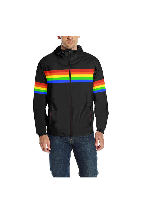 Rainbow - Sleeve All Over Print Quilted Windbreaker for Men (Model H35) - Objet D'Art