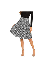 Gray Plaid Melete Pleated Midi Skirt - Objet D'Art