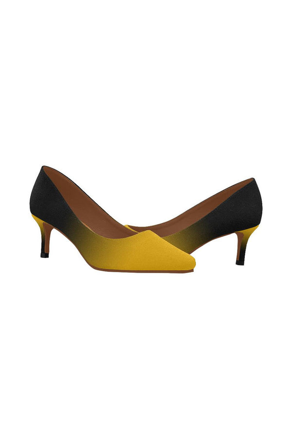 Fade Gold to Black Women's Pointed Toe Low Heel Pumps - Objet D'Art Online Retail Store