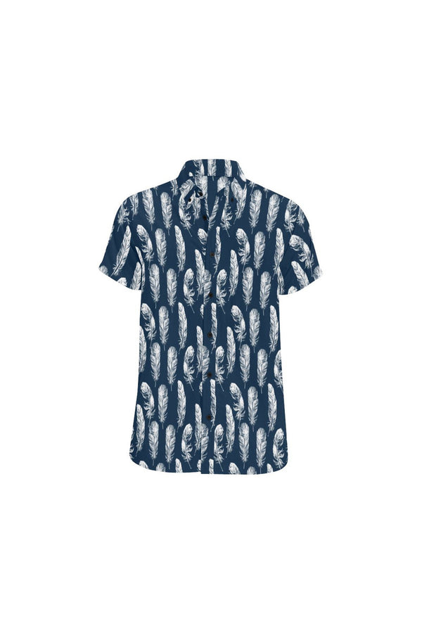Feathers Men's All Over Print Short Sleeve Shirt (Model T53) - Objet D'Art
