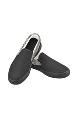 Circles in Squares Men's Slip-on Canvas Shoes (Model 019) - Objet D'Art