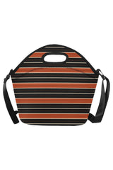 RUST STRIPES Neoprene Lunch Bag/Large (Model 1669) - Objet D'Art