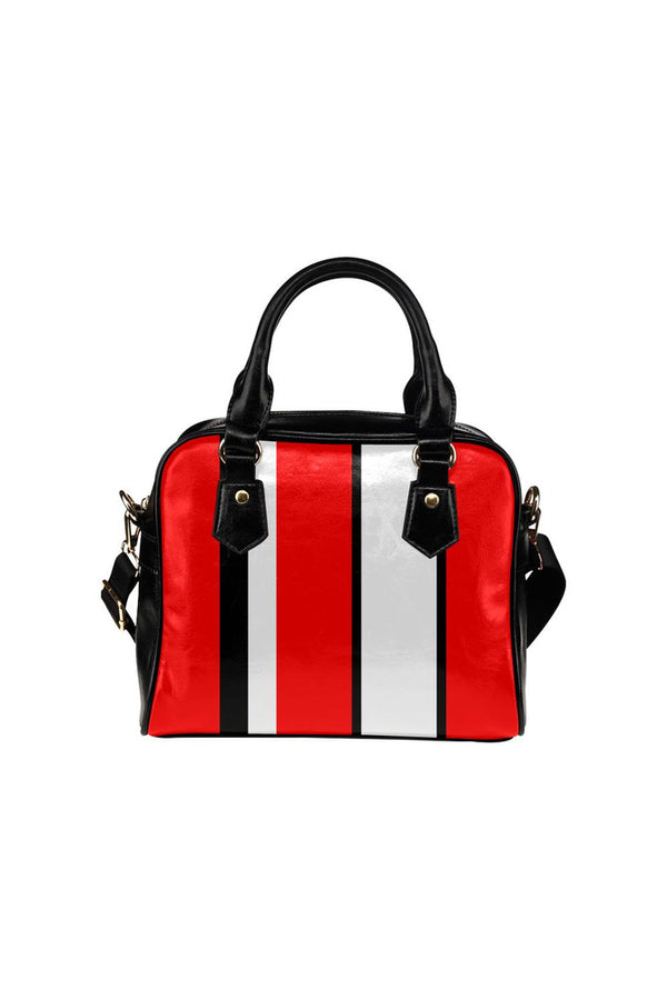 Tricolor Stripes Shoulder Handbag - Objet D'Art