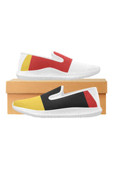 cox red mid D20 FRT TOP BLUE Orion Slip-on Women's Canvas Sneakers (Model 042) - Objet D'Art
