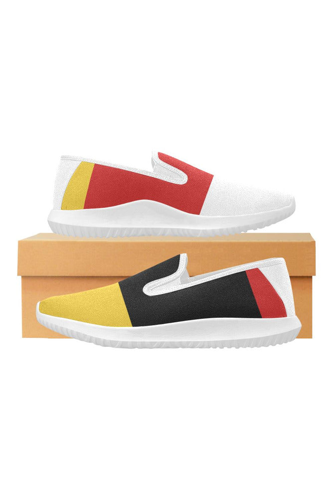 cox red mid D20 FRT TOP BLUE Orion Slip-on Women's Canvas Sneakers (Model 042) - Objet D'Art
