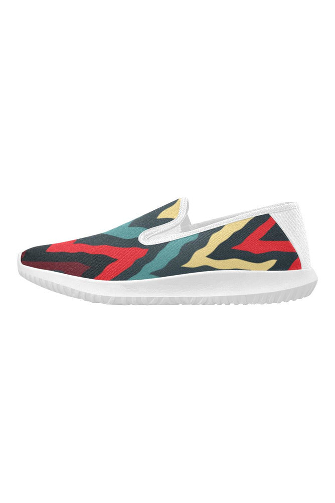 wave 3 Orion Slip-on Women's Canvas Sneakers (Model 042) - Objet D'Art