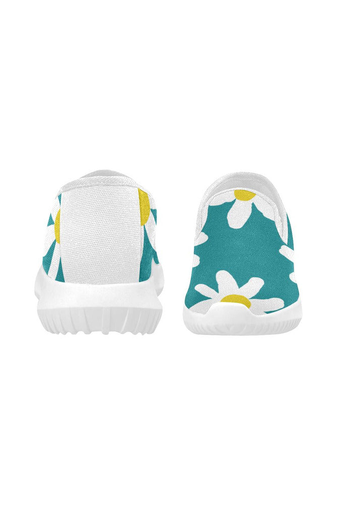 dai 2 D20 BCK TOP BLUE-Recovered Orion Slip-on Women's Canvas Sneakers (Model 042) - Objet D'Art