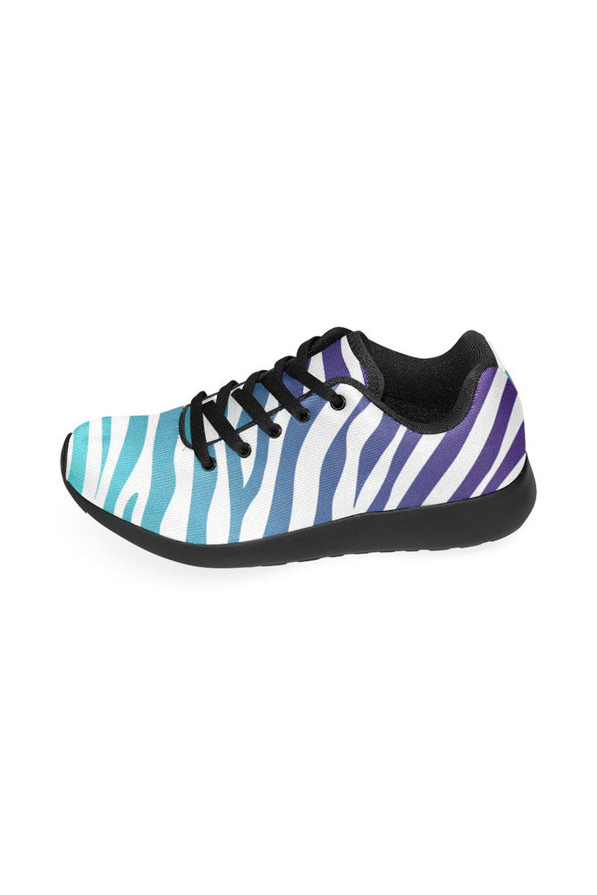 Blue Ombre Zebra Print Women’s Running Shoes - Objet D'Art