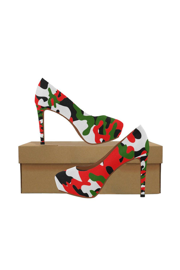 Christmas Camo Women's High Heels - Objet D'Art Online Retail Store