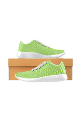 Maze Green White Women’s Running Shoes (Model 020) - Objet D'Art