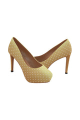 gold heel streak Women's High Heels (Model 044) - Objet D'Art