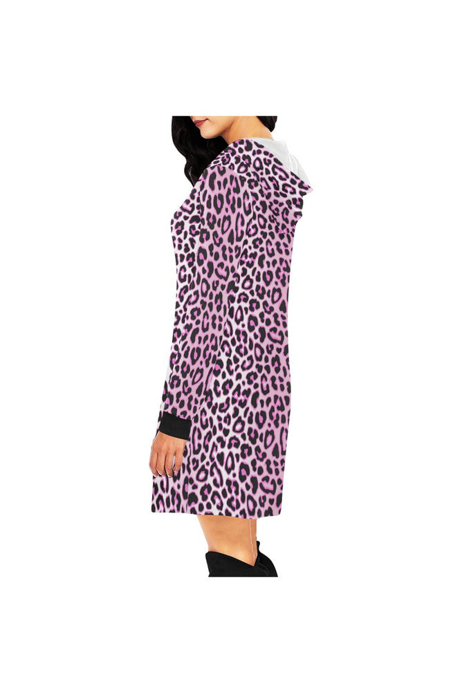Pink Camo H27 - HOOD All Over Print Hoodie Mini Dress (Model H27) - Objet D'Art