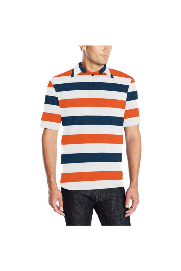 Bold Stripes Men's Polo Shirt - Objet D'Art