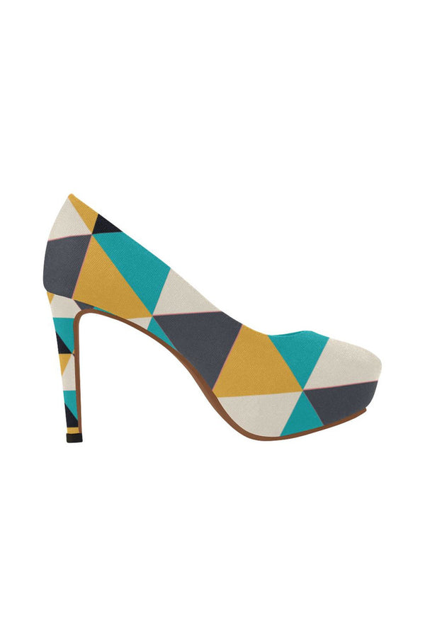 HEXAGON GOLD Women's High Heels - Objet D'Art Online Retail Store