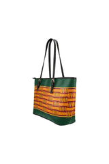 Rainbow Accented Kente Print Leather Tote Bag/Small - Objet D'Art