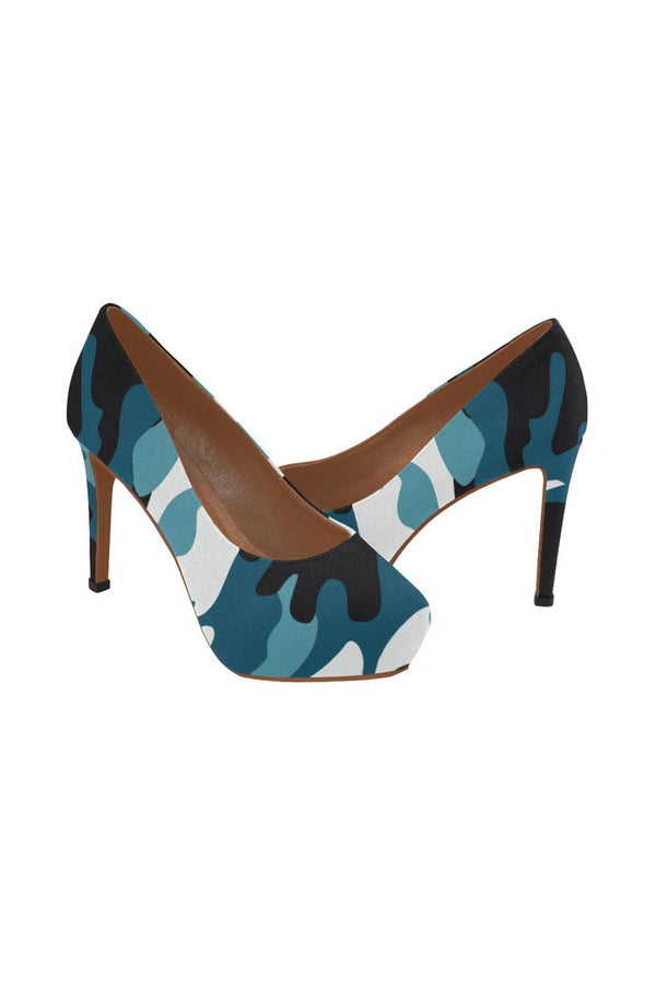 camo contrast heel Women's High Heels (Model 044) - Objet D'Art