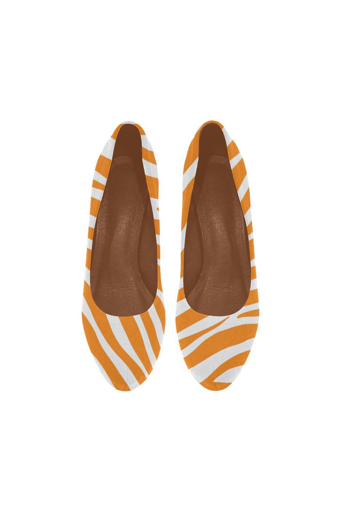 turmeric zebra print 2 Women's High Heels (Model 044) - Objet D'Art