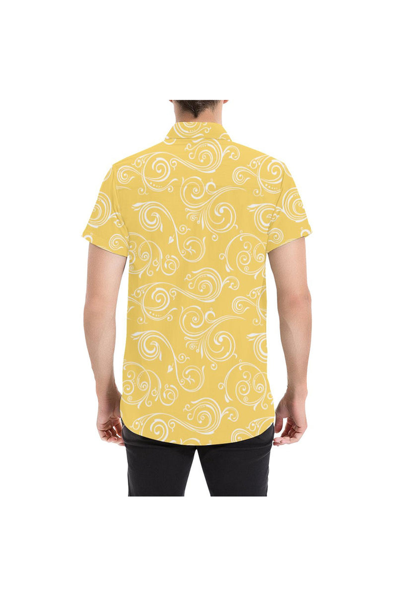 Aspen Scroll Men's All Over Print Short Sleeve Shirt (Model T53) - Objet D'Art