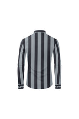 Striped Men's All Over Print Casual Dress Shirt (Model T61) - Objet D'Art