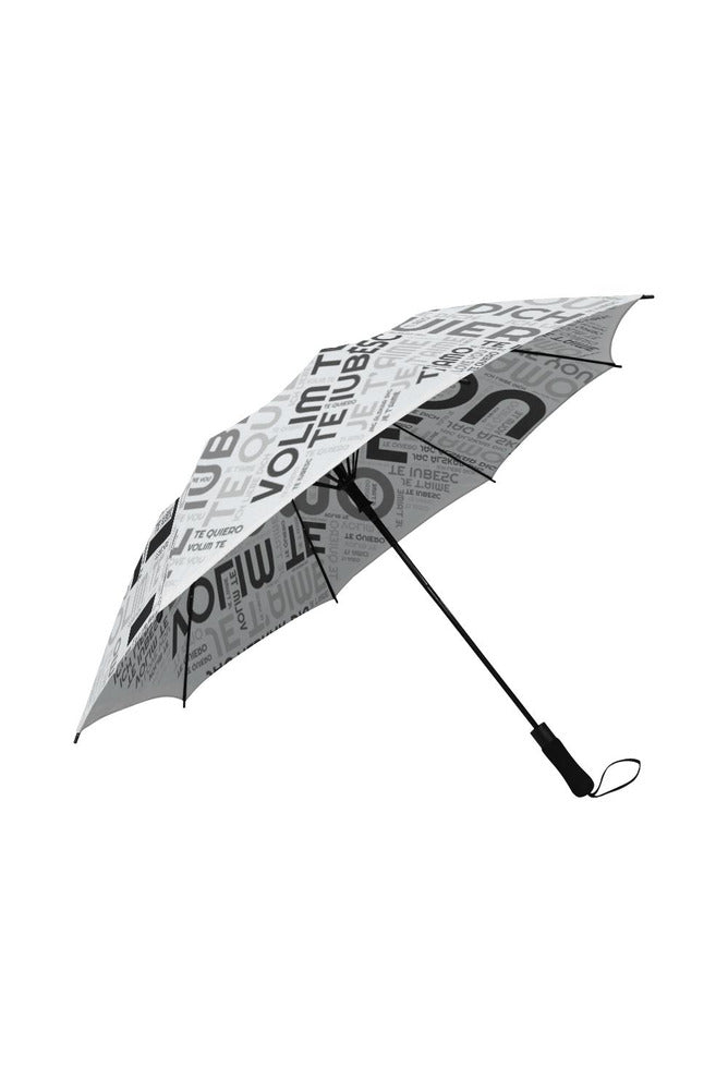 I LOVE YOU Semi-Automatic Foldable Umbrella - Objet D'Art Online Retail Store