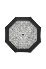 Greek Key Black Border Auto-Foldable Umbrella (Model U04) - Objet D'Art Online Retail Store