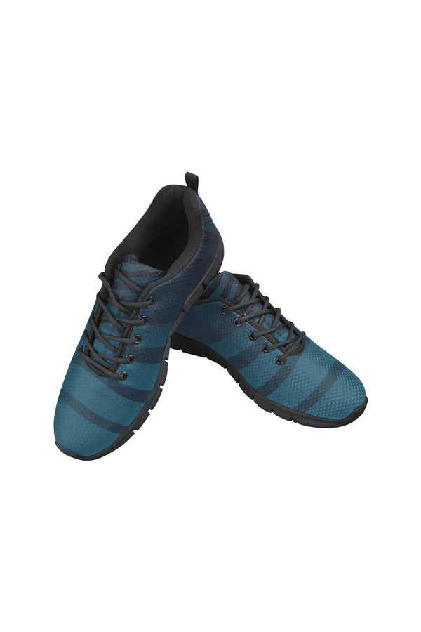 Blue Zebra Women's Breathable Running Shoes (Model 055) - Objet D'Art