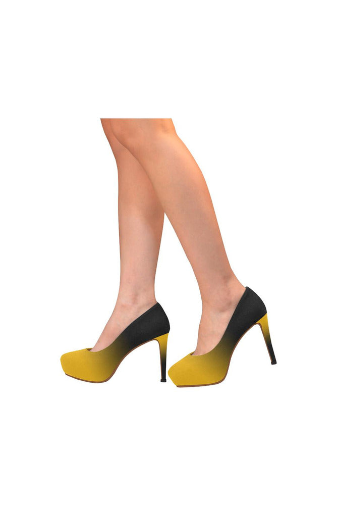 Golden Gradient Women's High Heels - Objet D'Art