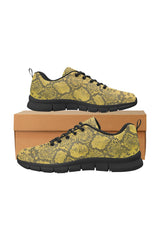 Gold Snakeskin Women's Breathable Running Shoes - Objet D'Art Online Retail Store