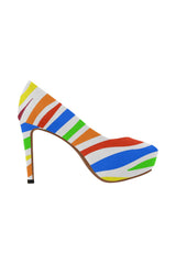 pump rainbow 2 Women's High Heels (Model 044) - Objet D'Art