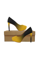 Golden Gradient Women's High Heels - Objet D'Art