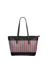 Fancy Striped Leather Tote Bag/Small - Objet D'Art