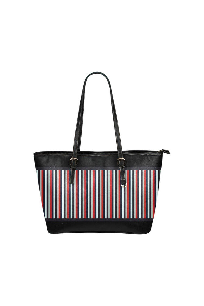 Fancy Striped Leather Tote Bag/Small - Objet D'Art