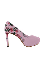 Pink Floral Heel Women's High Heels - Objet D'Art