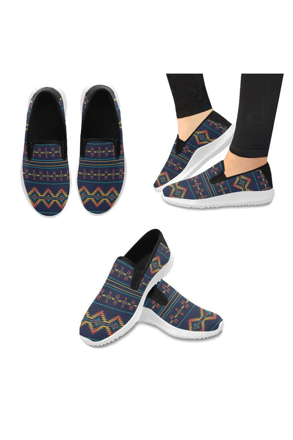 azzie 1 Orion Slip-on Women's Canvas Sneakers (Model 042) - Objet D'Art
